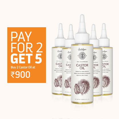 Pay For 2 Get 5: Castor Oil - 100% Cold Pressed Oil 200ml