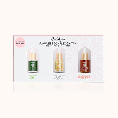 Flawless Complexion Trio (Heads Off 6ml + Rose Gold Oil 6ml + Hyaluronic Acid 6ml)