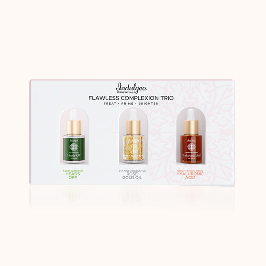 Flawless Complexion Trio (Heads Off 6ml + Rose Gold Oil 6ml + Hyaluronic Acid 6ml)
