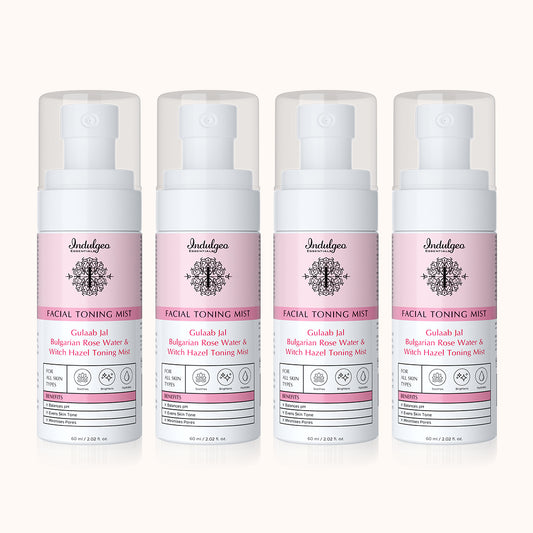 Pack of 4 Gulaab Jal : Bulgarian Rose Water Toner For All Skin Types