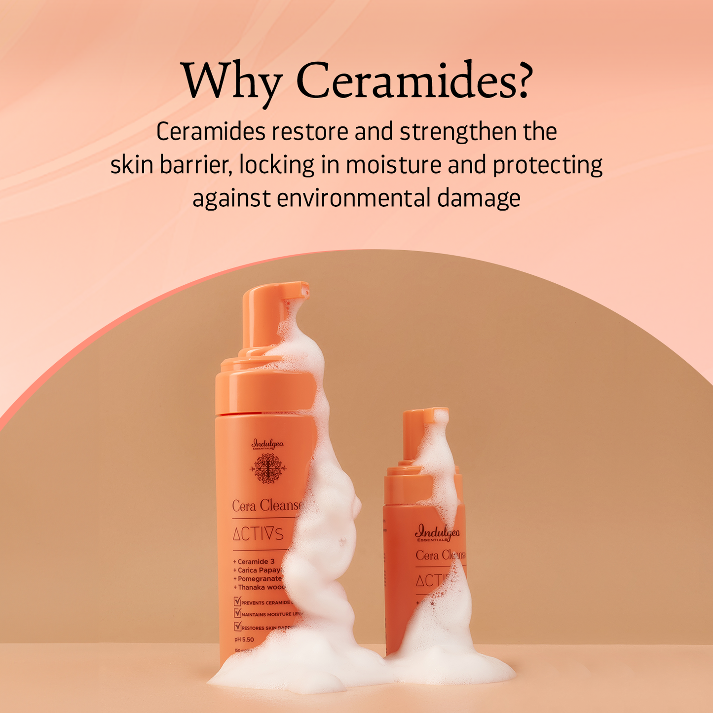 MINI CERA CLEANSE - Ceramide Foaming Face Wash For Barrier Repair & Deep Cleanse (50ml)
