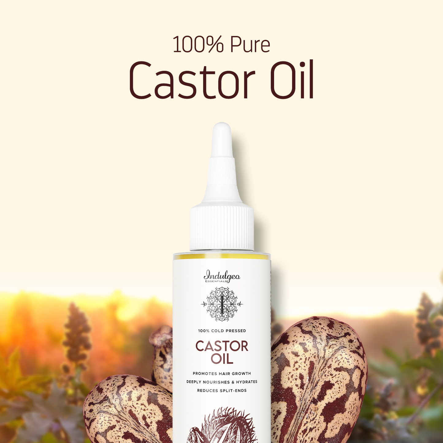 Castor Oil - 100% Cold Pressed Oil 200ml