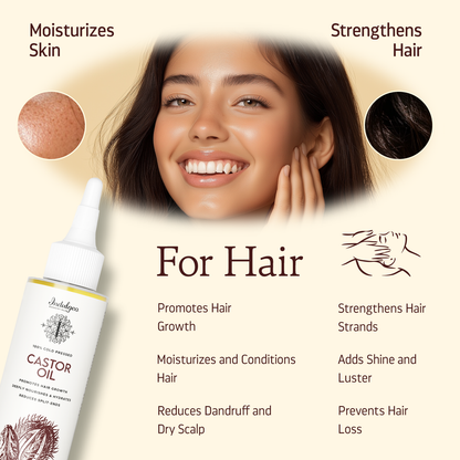 Castor Oil - 100% Cold Pressed Oil 200ml