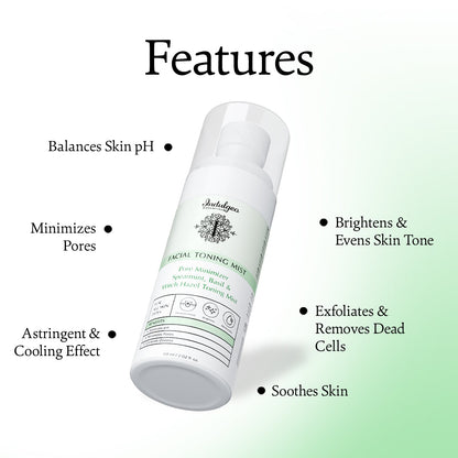 Pore Minimizer Spearmint And Basil Witch Hazel Facial Toning Mist For All Skin Types (60ml)