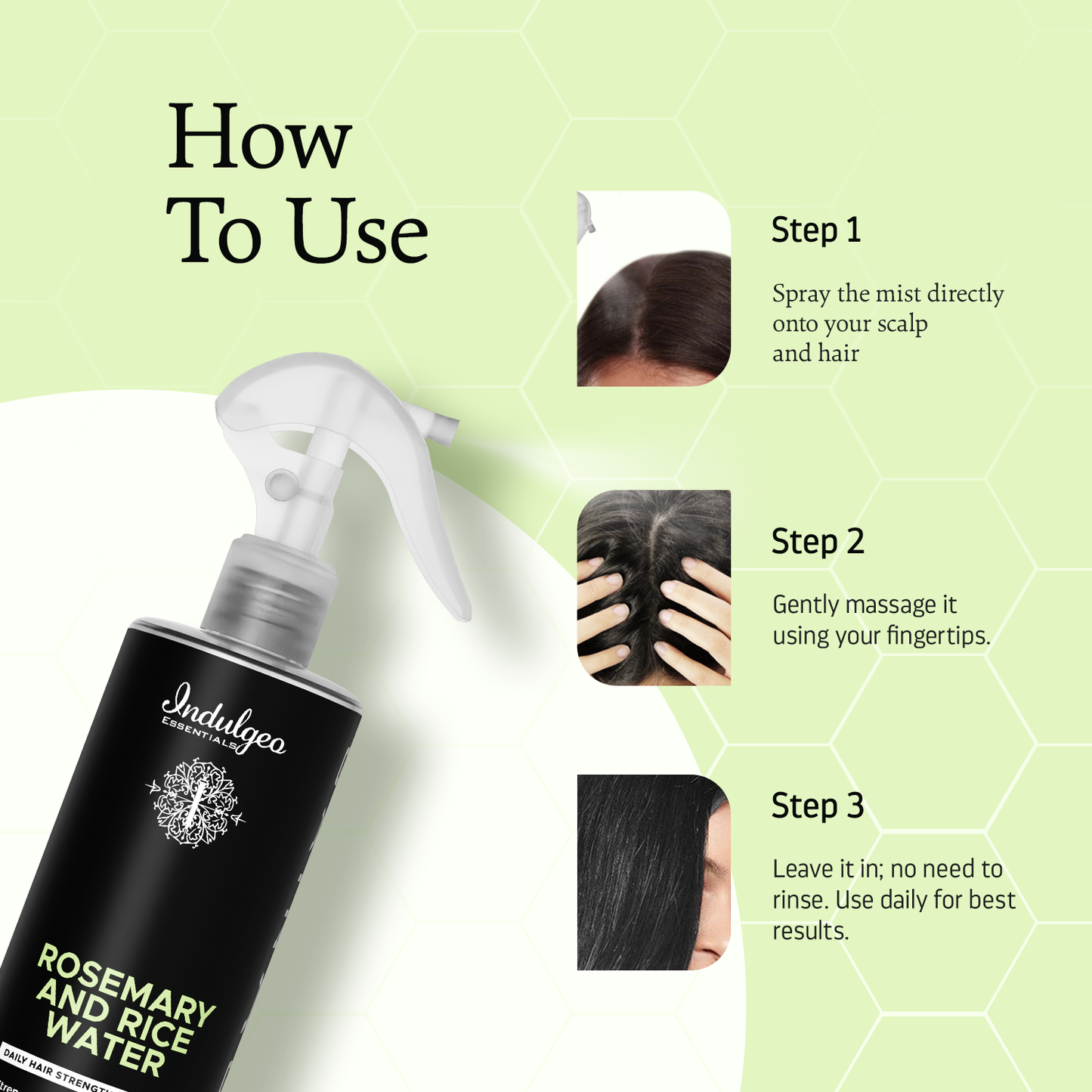Pack of 5 : Rosemary & Rice Water Mist For Hair Strengthening