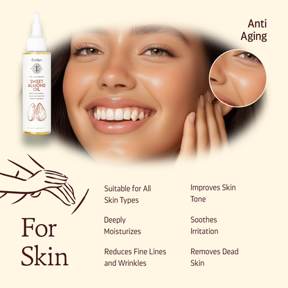 Sweet Almond Oil - 100% Cold Pressed Oil