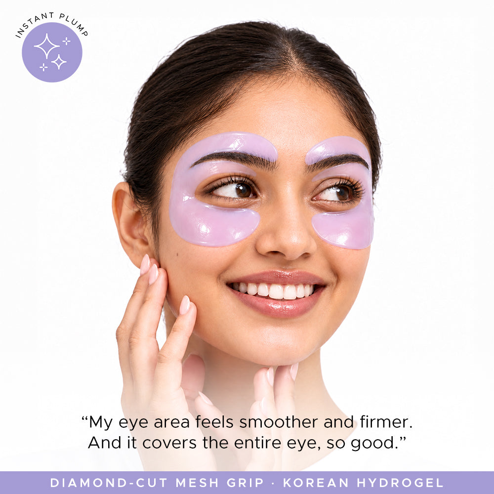 E-Shaped Eye Patches with Bio Collagen & Peptides - Hydrogel Lift for Under-Eyes, Crow’s Feet & Lids