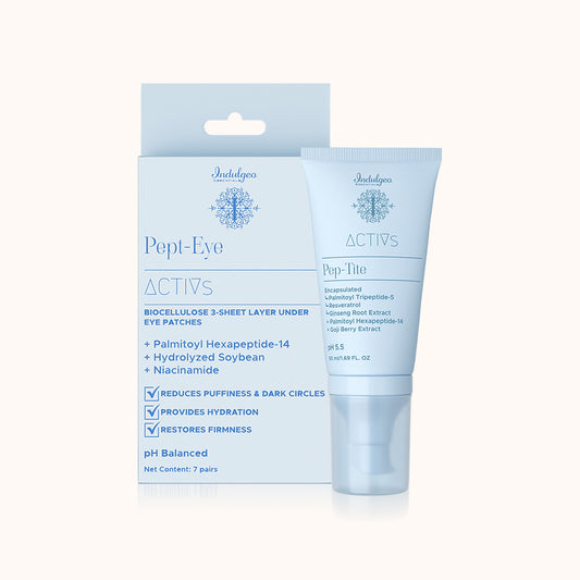COMBO : Pept Eye - Biocellulose 3-Sheet Layer Under Eye Patches | Pep Tite - Skin Firming Moisturizer