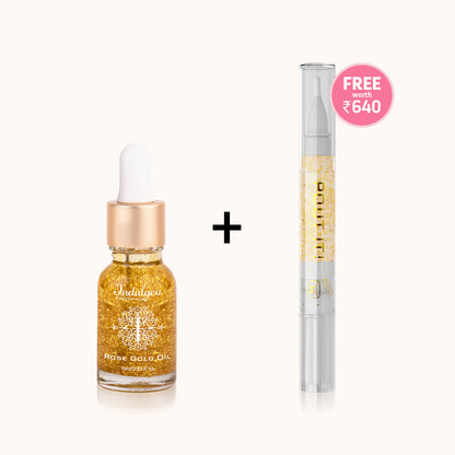 Rose Gold Oil With 24k Gold Flakes