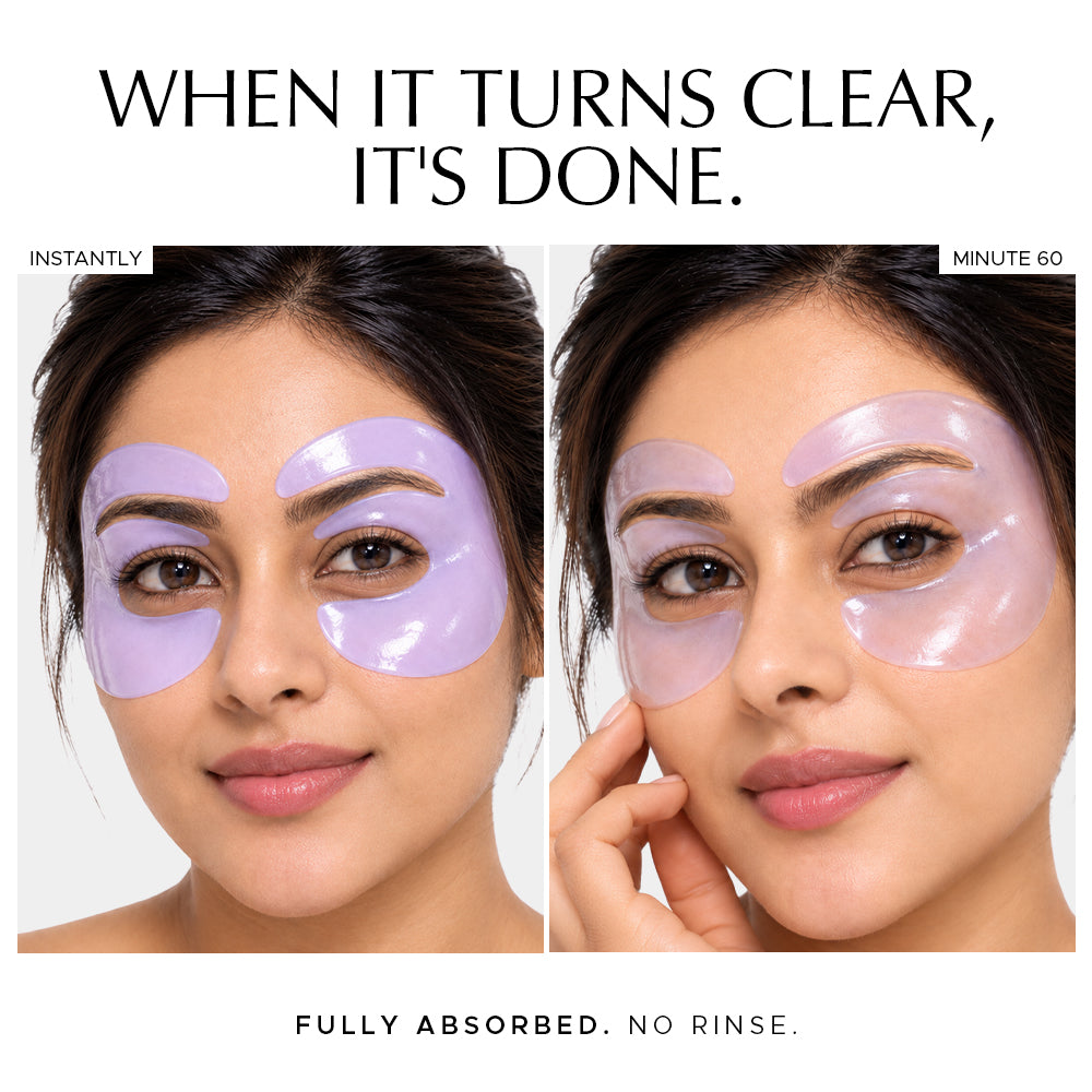 E-Shaped Eye Patches with Bio Collagen & Peptides - Hydrogel Lift for Under-Eyes, Crow’s Feet & Lids