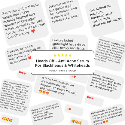 Heads Off - Anti Acne Serum For Blackheads & Whiteheads