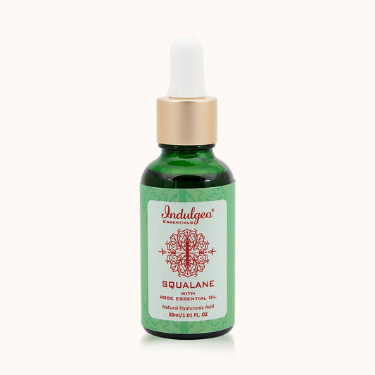 Squalane With Plant Derived Hyaluronic Acid - Rose Essential Oil For Dry & Dull Skin(30ml)