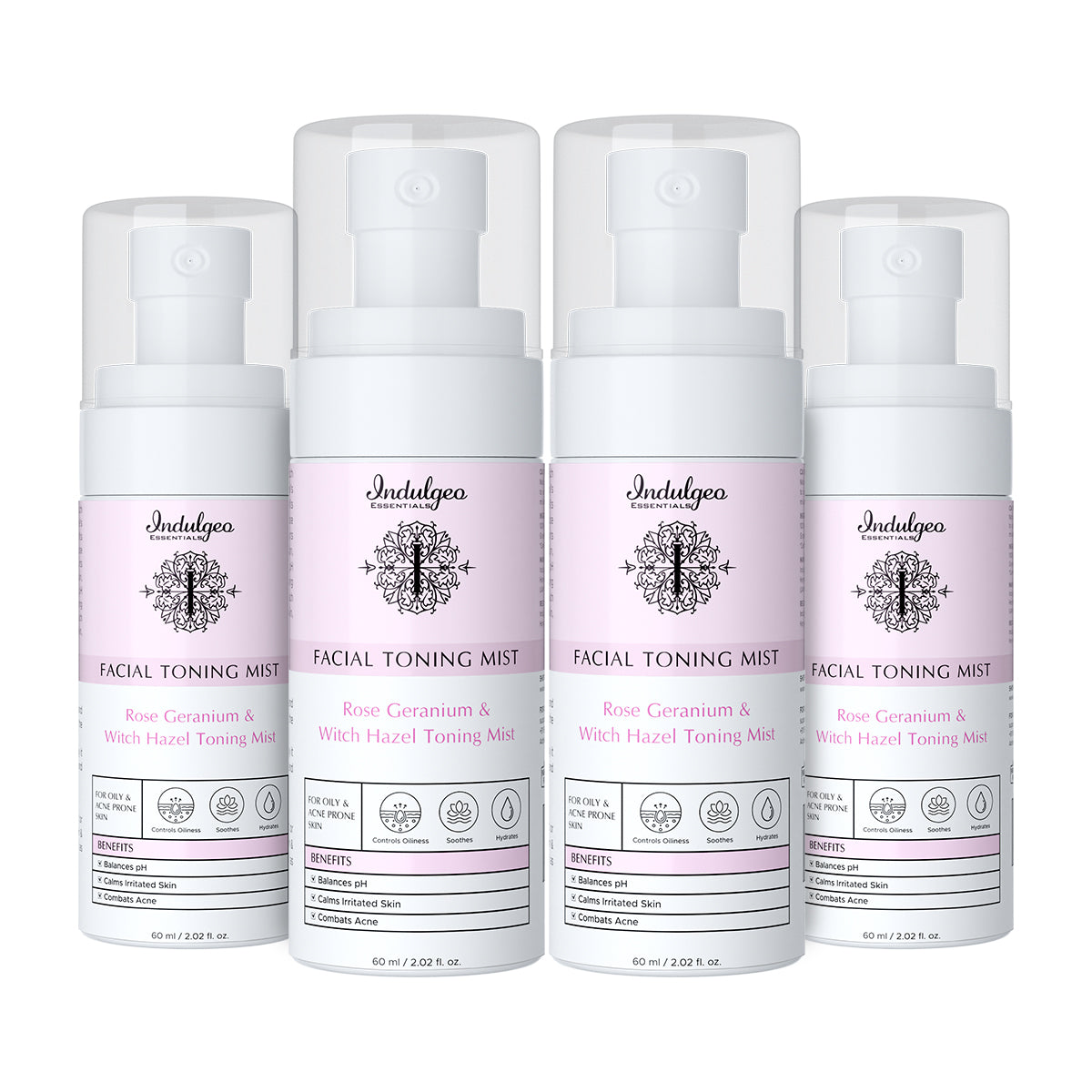 Bundle-Rose Geranium Witch Hazel Facial Toning Mist (Value 1200)